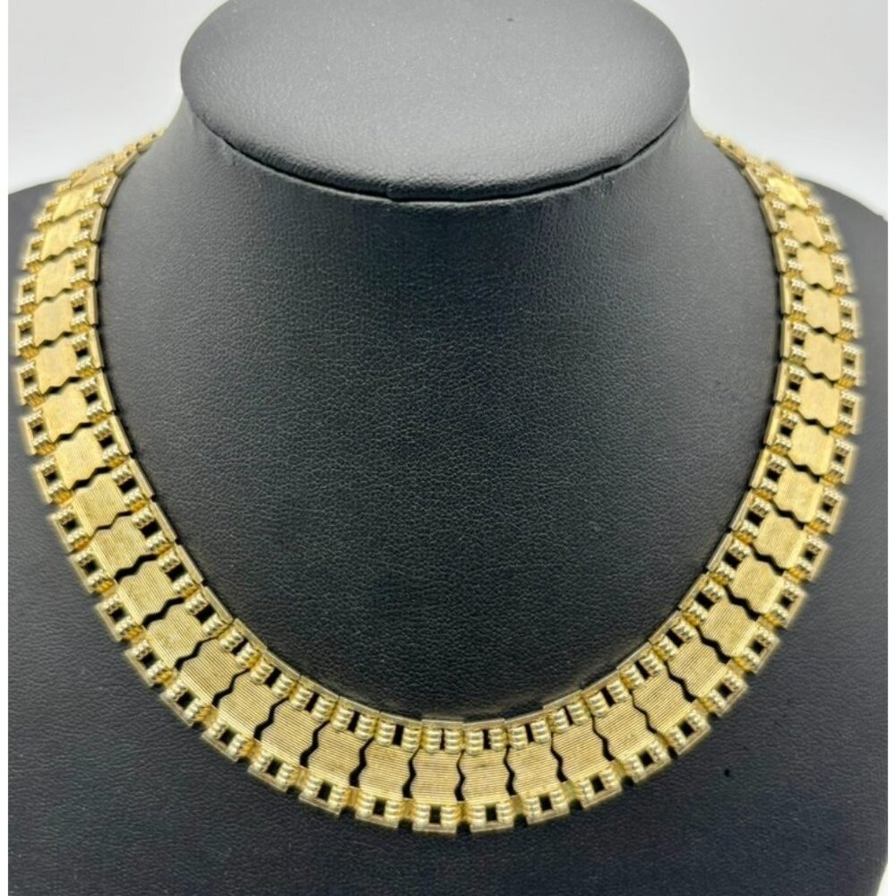 Vintage Sarah Coventry Turn-A-Bout Necklace, Gold Tone, Reversible, Circa 1959